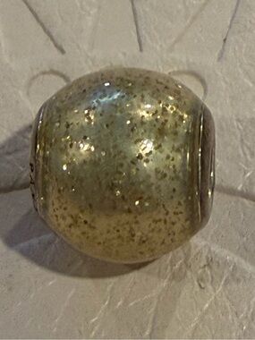 Genuine Pandora Golden Glitter Ball Charm (Product ID: 796327EN146